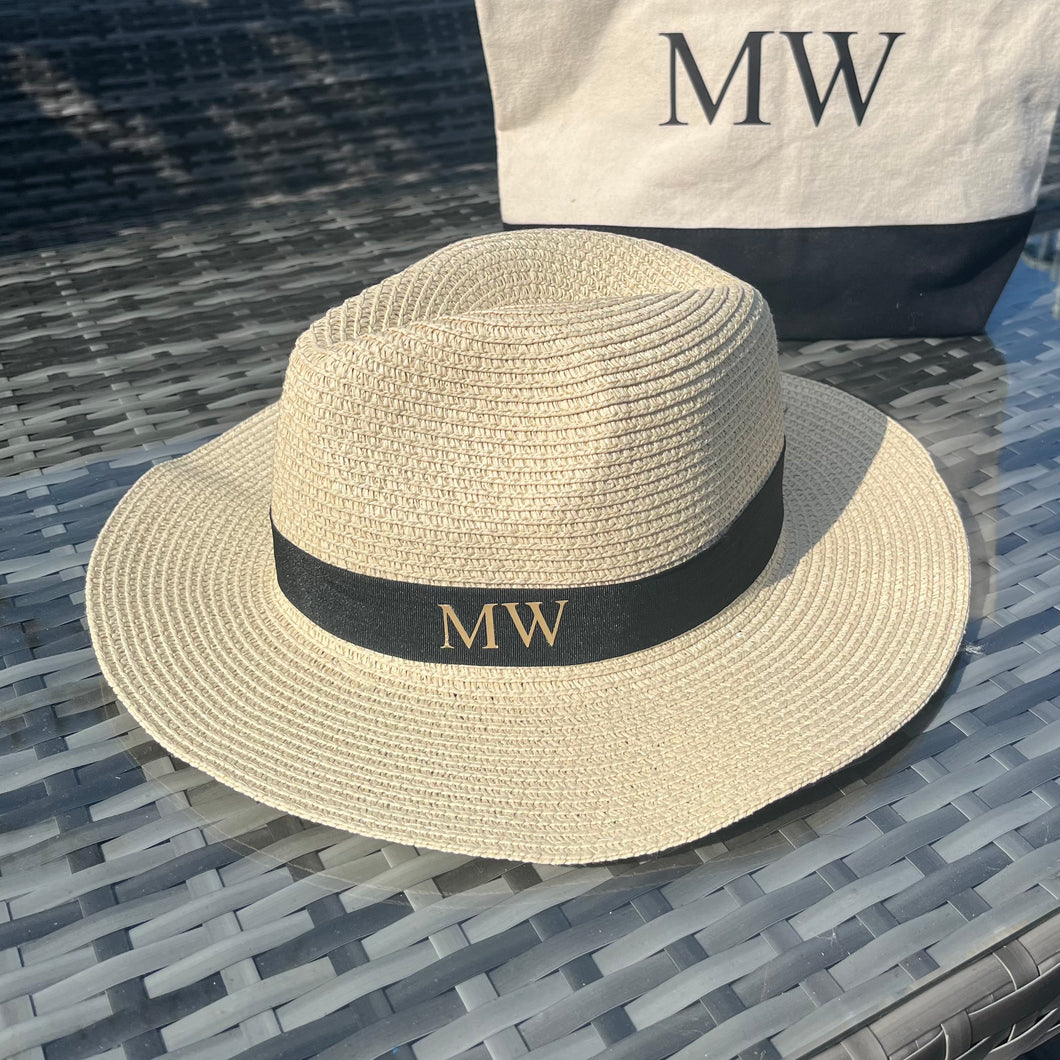 Wicker Fedora Hat